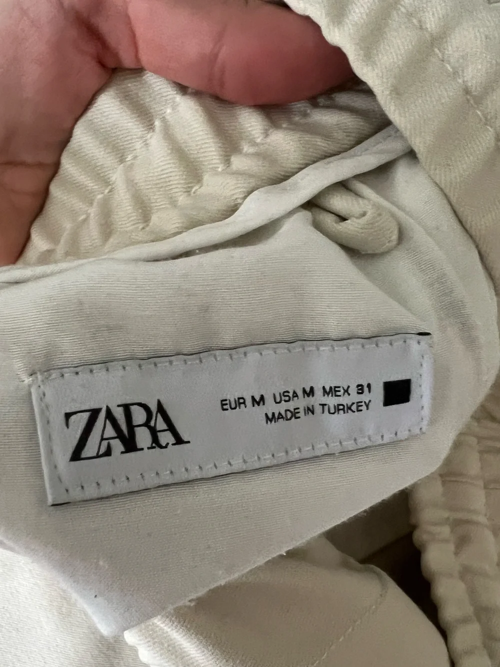 Zara Relaxed Fit Draw String Pants Beige